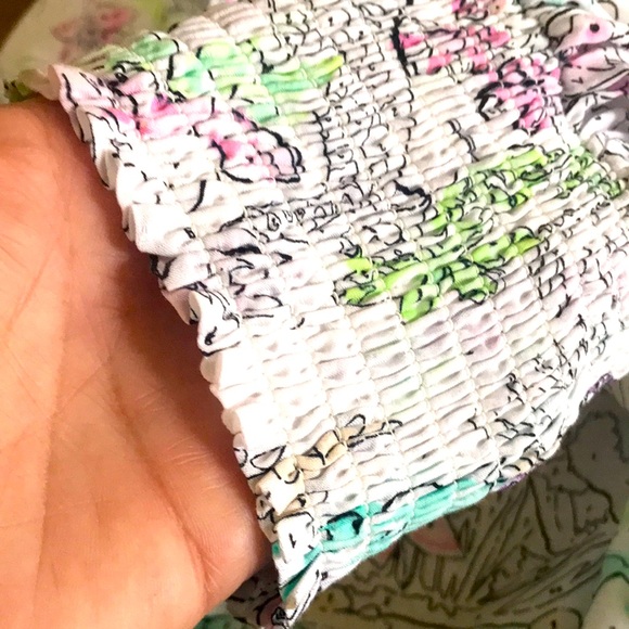 Anthropologie Maeve Tropical print blouse gathered waist/ wrists. Like new! SzXL - Picture 2 of 12